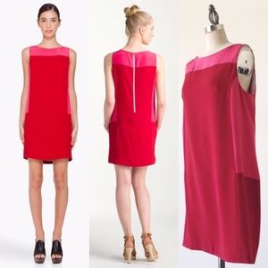 Rag & Bone Pink & Red Colorblock Shift Dress